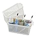Fiazony 6-Pack White Plastic Storage Basket, Small Storage Basket