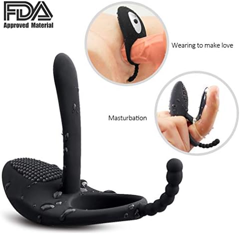 USB Waterproof Charging Flirting Tongue Vibration Ring Band Vibration Shaking Tongue P¨ºnis Ring for Women Men