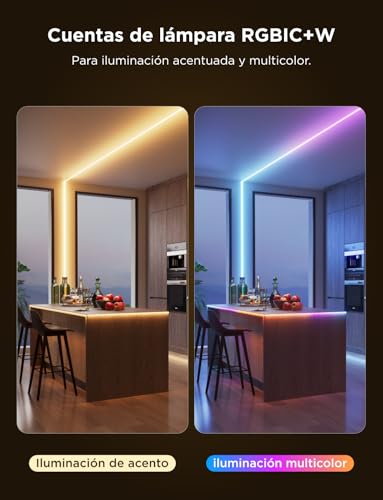 Govee COB LED Strip Lights Pro 3 Meters, Smart LED Strip Compatible with Alexa, Google Assistant and Matter, RGBICW Strip Light with Warm White, Color Changing, Lights for Bedroom, Cabinet, Party
