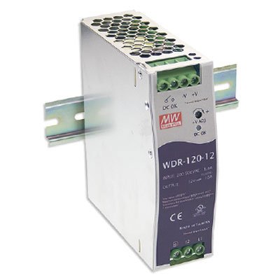 Mean Well WDR-120-24 Industrial DIN RAIL Power Supply, Single Output 24VDC, 5A, 120W