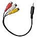 MOTONG New 3.5mm male Plug to 3RCA Female adapter cable Video adapter For AV ,Audio , video, LCD TV,HDTV