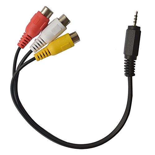 MOTONG New 3.5mm male Plug to 3RCA Female adapter cable Video adapter For AV ,Audio , video, LCD TV,HDTV