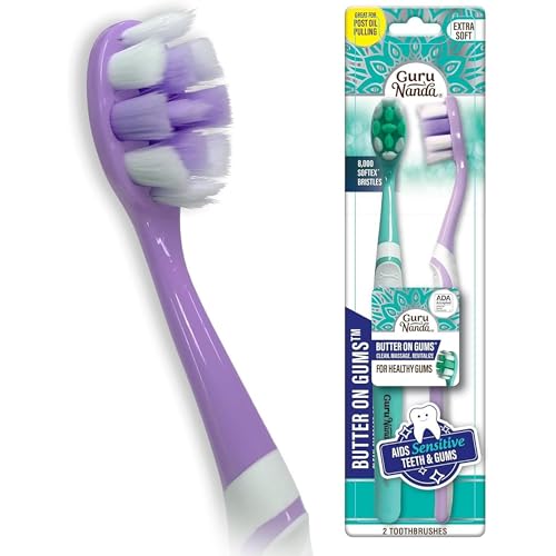 GuruNanda Butter on Gums Toothbrush with Extra Soft Bristles for Sensitive Gums…