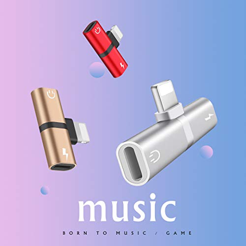 image for Hamdol Dongle for iPhone Adapter Headphone Jack Splitter Adapter for i