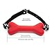 Silicone Mouth Bondage Dog Bones Shape Open Mouth Gag Restraints Straps with Adjustable Leather Strap, Couple Role Play Kit Tool for Adult Sexthumb 4