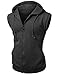 Xpril Men's Mens Cotton Zip Up Hoodie Vest