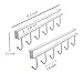 EigPluy 2pcs Mug Hooks Under Shelf Mug Holder Cups Storage Rack Drilling Free Coffee Cups Holder Kitchen Utensil Holder Key Hooks Ties Belts Scarf Hanging Hooks Rack,Fit for The Cabinet 0.8