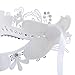 Coxeer Women Masquerade Mask Halloween Mardi Gras Party Mask (White)