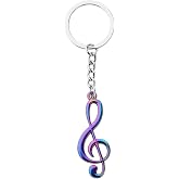 YALLNASL Music Note Keychain for Women Men Music Lover Musicial Birthday Gifts for Musicians Singer Music Theme Party Favors