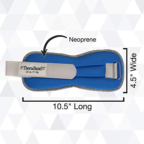 TheraBand Ankle Weights, Comfort Fit Wrist & Ankle Cuff Weight Set
