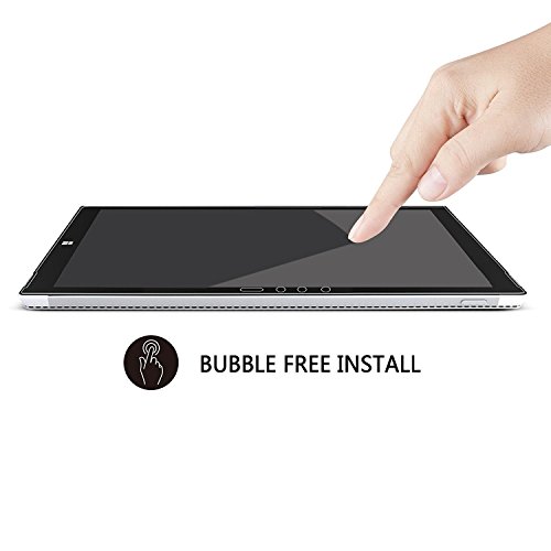 New Surface Pro 2017 Screen Protector [Tempered Glass] Megoo Bubble Free, Ultra Clear, Anti-Scratch, Friendly Touching, also compatible for Microsoft Surface Pro 4
