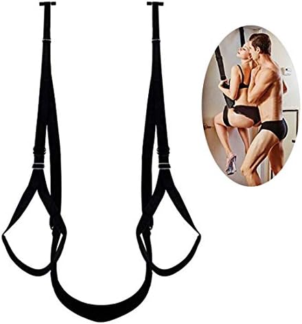 Black Cushioned Card Door Hanging Door Binding Bundle Swing Restraint with Portable Mobile Alternative Toys, Adjustable Shoulder Strap and Seat for Couple Games, Can Withstand 600 Pounds