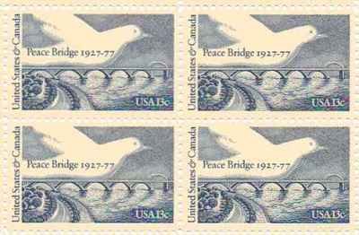 Peace Bridge 1927-77 Set of 4 x 13 Cent US Postage Stamps NEW Scot 1721