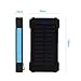 New Solar Power Bank 300000 mAh Portable External Battery Charger For Smart Phone - black & blue