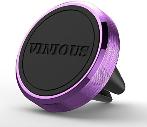 VINIOUS Magnetic Car Mount Holder Cradle with Fast Swift-Snap Technology and Luxury Aluminum Alloy for Smart Phones and Mini Tablets (Lavender)