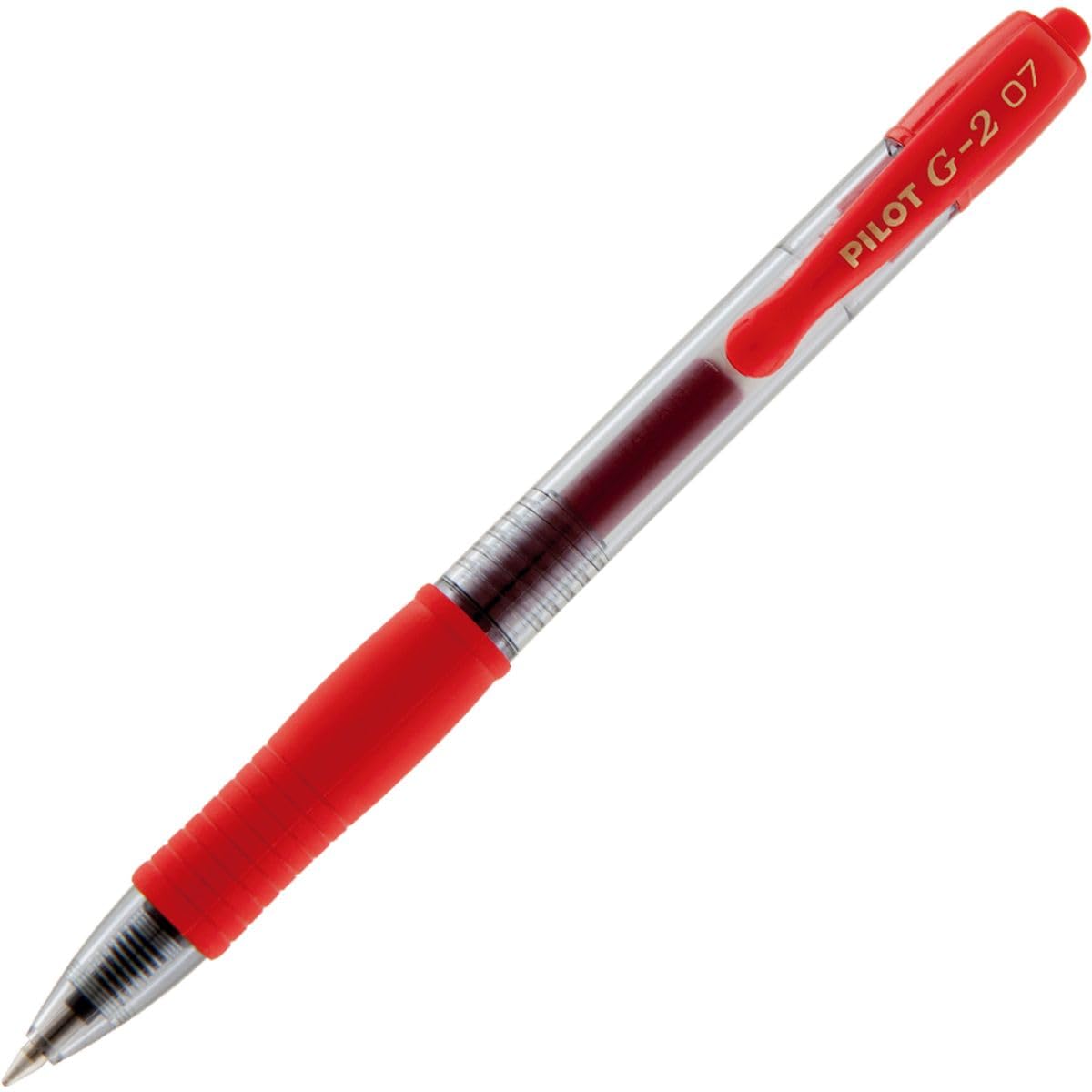 Pilot G207 Retractable Gel Rollerball 0.7 mm Tip (Box of 12) - Red