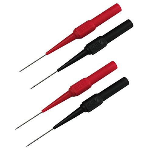 4 Pieces Multimeter Insulation Piercing Needle Multimeter Test Probes with Banana Socket