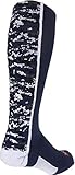 TCK Sports Digital Camo Over The Calf Socks (Navy/White, Medium)