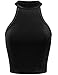 FPT Womens Sleeveless Velvet Crop Top