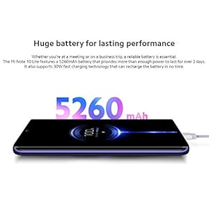 Xiaomi Mi Note 10 Lite Smartphone, 6 GB + 128 GB, Quad Camera, 6.47″, 3D Curved AMOLED Display, 5260 mAh, Nero (Midnight… - immagine 5
