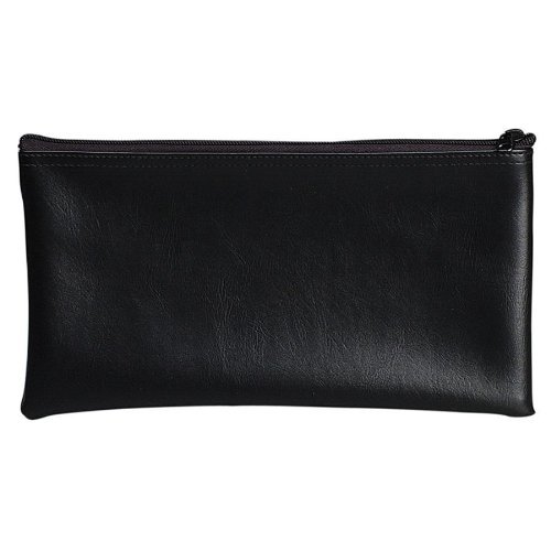 PM Company Securit Bank Deposit/Utility Zipper Coin Bag, 11 X 6 Inches, Black (04621), 2-Pack