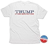 Trump for President - Let's Make America Great Again! Mens T-shirt *Bonus Election Vote Sticker Included! (White)