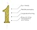 Birthday Candles Big Number Gold Candle Cake Topper Decoration Numeral First Birthday Candle (Gold, Number 1)