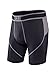 Saxx Underwear Men's Kinetic Long Leg Black/Steel Boxer Briefs LG