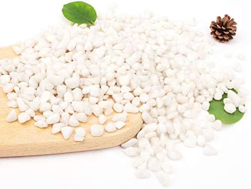 [8.2 كجم] صخور الحصى حوض السمك الأبيض النهر، حصى ديكور مصقول طبيعي