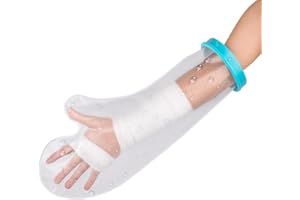 Fxdunjr Waterproof Cast Covers for Shower Arm Adult Cast Cover Protector Shower Bag to Keep Wounds Dry for Arm, Hands, Wrists, Elbow, Fingers [2025 New Reusable]