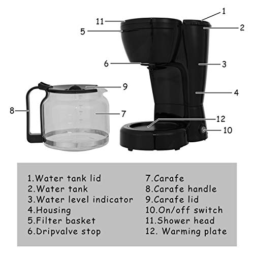 COSTWAY 10Cup Coffee Maker, Modern Design Portable Espresso Machine