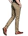 Match Mens Slim-Tapered Flat-Front Casual Pants(Light Khaki,34)