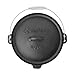 Winterial Cast Iron Camping Dutch Oven Cookware, Durable Cooking Set, Black