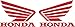 Set of 2 Honda Wing Tank Decals