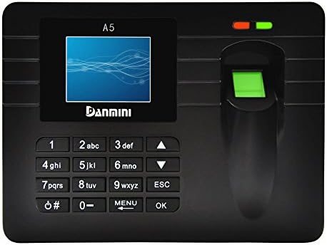A5 2.4"TFT Fingerprint Time Attendance Clock Employee Payroll Recorder