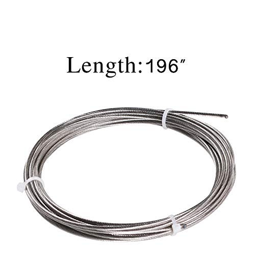 Curtain Drape Wire Rod Set with 24 Clips Multipurpose Set Hang Photos