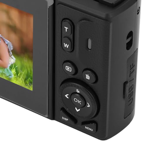 4K Digital Camera, 64MP FHD Point and Shoot Camera with 3" Screen, 18X Zoom, Autofocus Portable Compact Camera for Kids and Teens (Black)