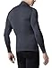 TSLA CLSL Men's Thermal Wintergear Compression Baselayer Mock Long Sleeve Shirt, Zet Zero Winter(t32) - Charcoal, Medium