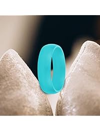 DSZ - Anillo de boda de silicona para mujer, dos mejores anillos de goma de silicona en un paquete