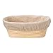 DOYOLLA Bread Proofing Baskets Set of 2, 10 inch Oval & 8.5 inch Round Dough Proofing Bowls w/Liners Perfect for Sourdough Bread Baking, Bakers Baking, Gifts for Bakers, Bread Making Kit