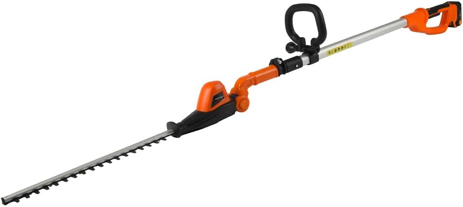 Yard Force Lh C41a Taille Haie Telescopique Sans Fil Batterie 20v Li Ion Tete Ajustable Longueur De Coupe 41cm Amazon Fr Bricolage