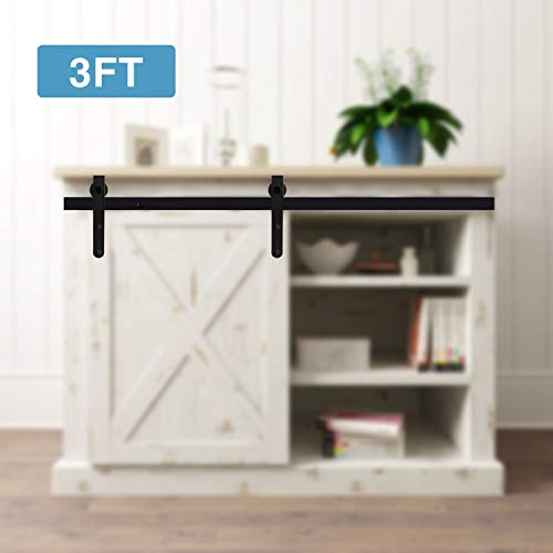 Artist Hand 3ft Mini Cabinet Barn Door Hardware Kit Sliding Door Hardware Track Set J Shape Hangers For Single Door Cabinet Tv Stand Closet Wall Cupboard Buy Online In Aruba At Aruba Desertcart Com Productid