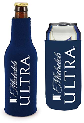 Michelob Ultra Licensed Beer Coolie Insulator Sleeve Holder Huggie 2-Pack (Slim Can & Bottle Set)