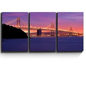 Print San Francisco Bay Bridge with Stunning Evening...