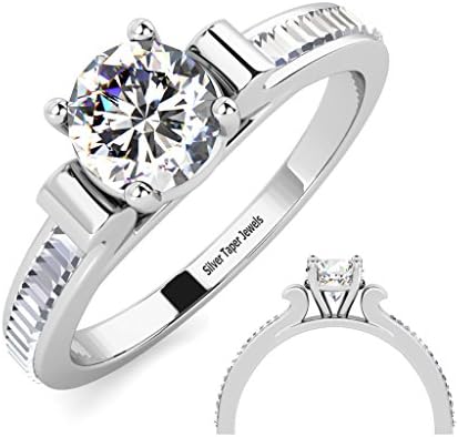 Silver Taper Jewels Forever Love Real Diamond Ring