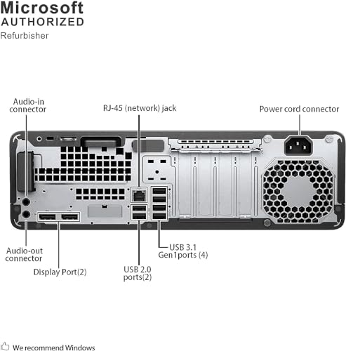 HP EliteDesk 800 G3 SFF Computadora de Escritorio, Intel Quad Core i5-7500 hasta 3.4GHz, 8GB DDR4, 256GB SSD, Teclado y Mouse, Soporte 4K, WiFi/BT, Windows 11 Pro (Reacondicionado)