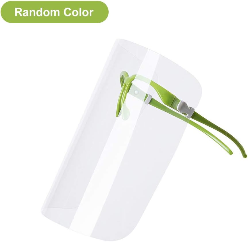 Wukalaka Disposable Safety Face Shield Fluid Anti-fog Resistant Full Face Transparent Single Use Visor Protection from Splash and Splatter 1PCS