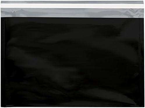 Top Pack Supply Metallic Glamour Mailers, 9 1/2" x 12 3/4", Black (Pack of 250)