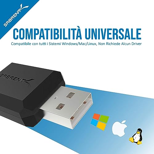 SABRENT External USB Sound Card, USB Plug to 3.5mm Jack Audio Adapter for Headphones Microphone Stereo Speakers, Compatible with Mac OS, Windows, Plug & Play, No Driver Needed [Black] (AU-MMSA)