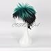 COSPLAZA Cosplay Wig Black Green Anime Hair Halloween Synthetic Wigs